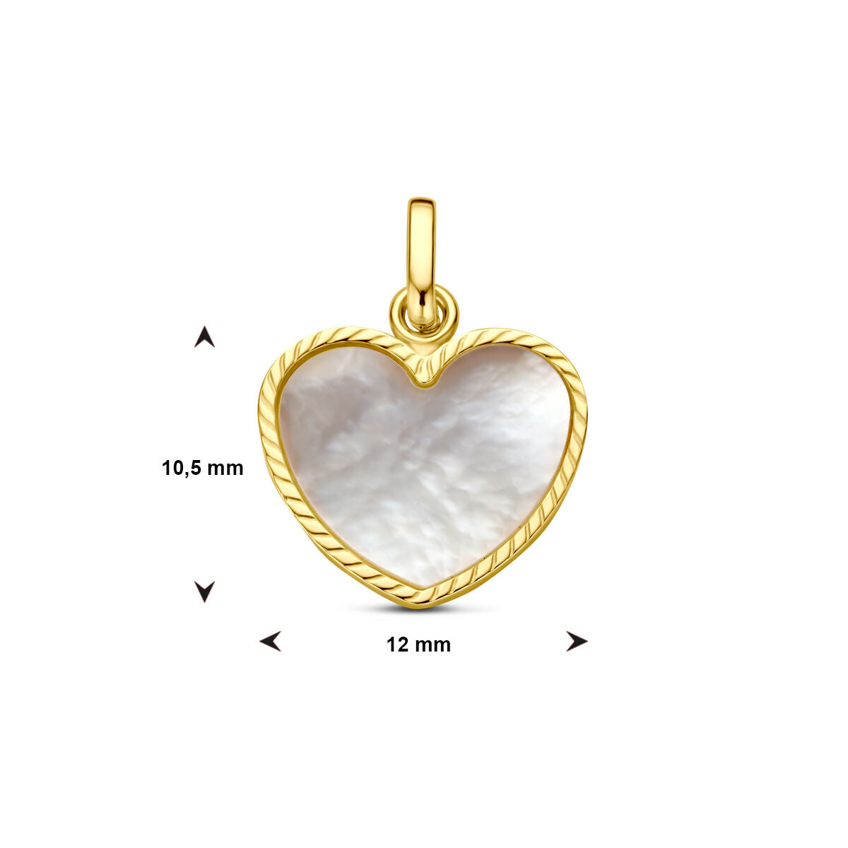 14K geelgoud hanger hartje parelmoer 4030221 - PansiteNederland.nl