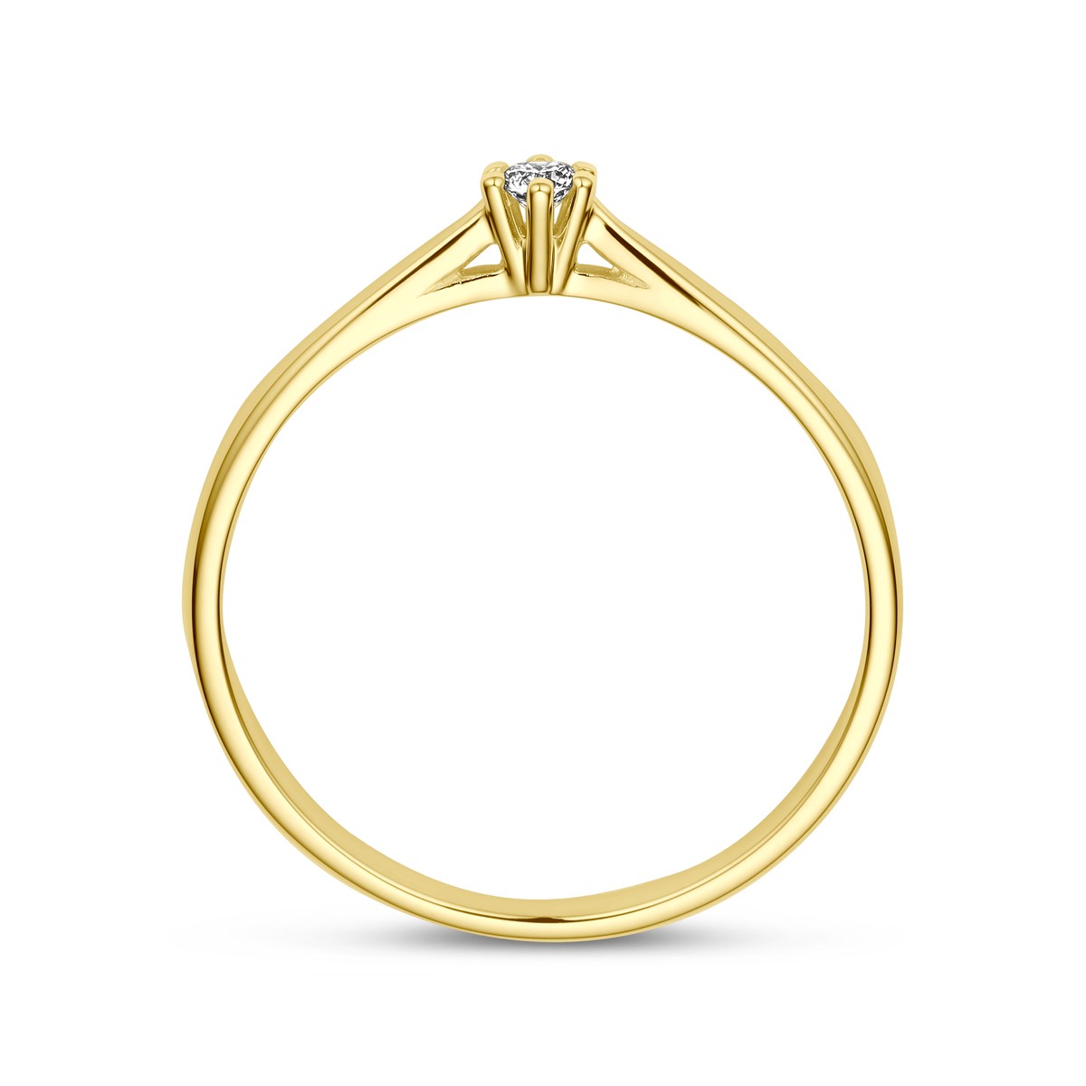 Ring diamant 0.05ct h si 14K geelgoud 3,5 mm – 4030296