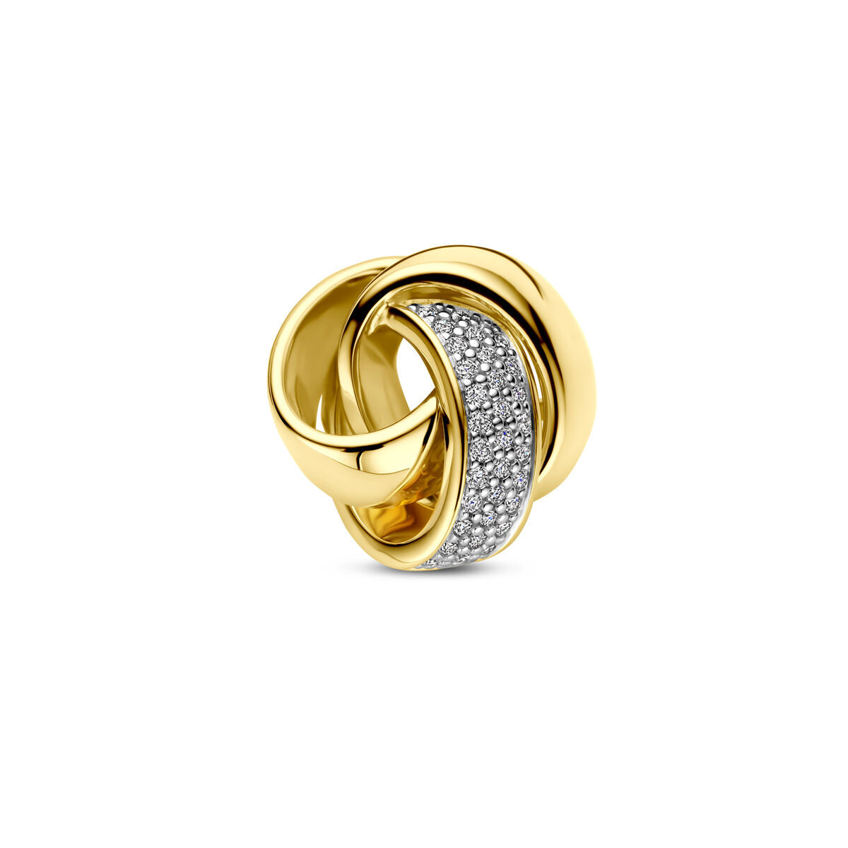 14K geelgoud hanger knoop diamant 0.14ct h si 4030363 - PansiteNederland.nl