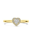 14K Geelgoud Ring Hart Met Zirkonia Halo 4030543 - PansiteNederland.nl