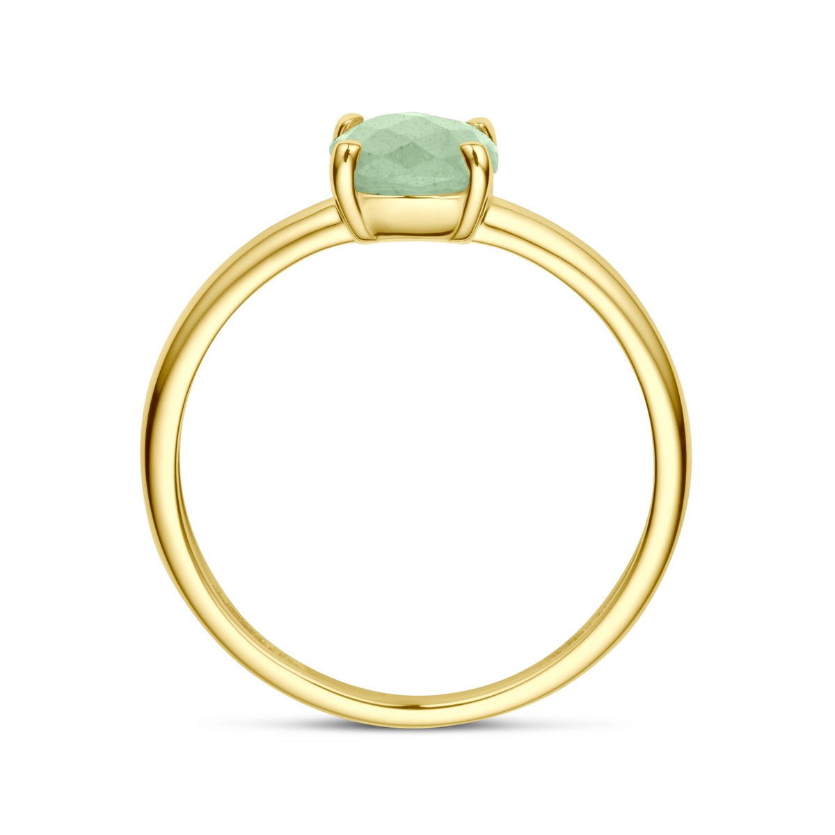 Ring aventurijn 14K geelgoud
