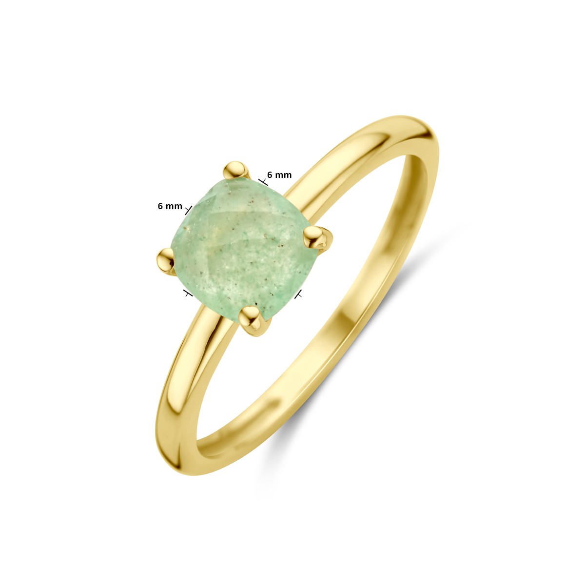 Ring aventurijn 14K geelgoud