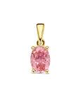 14K geelgoud hanger padparadscha zirkonia 4030857 - PansiteNederland.nl