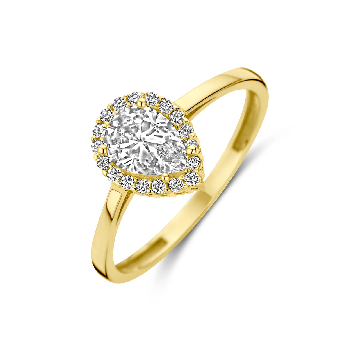 14K Geelgoud Ring Met Zirkonia 4030866 - PansiteNederland.nl