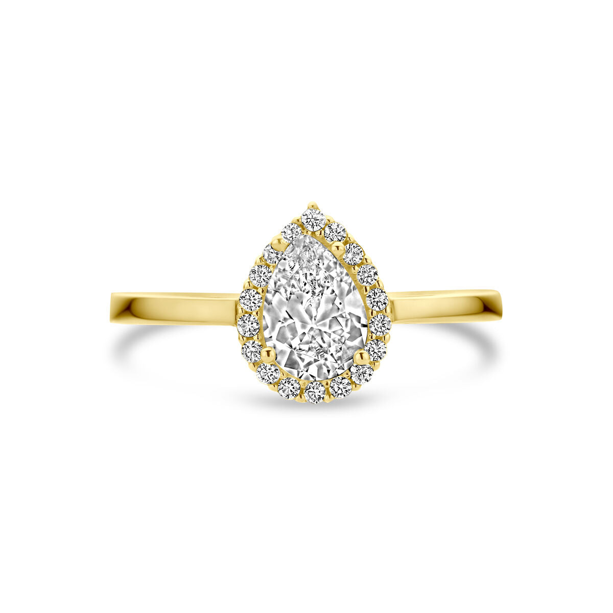 14K Geelgoud Ring Met Zirkonia 4030866 - PansiteNederland.nl