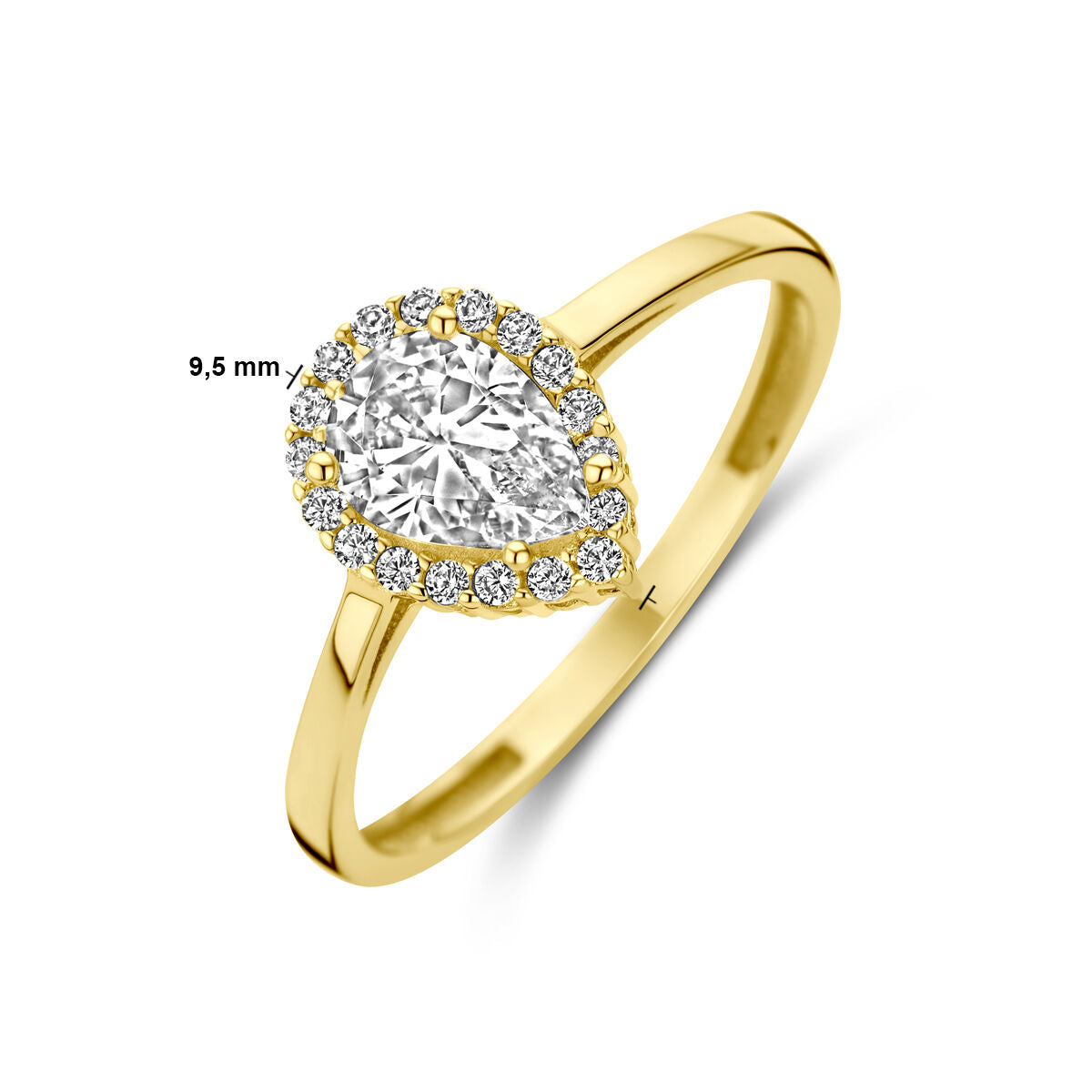 14K Geelgoud Ring Met Zirkonia 4030866 - PansiteNederland.nl