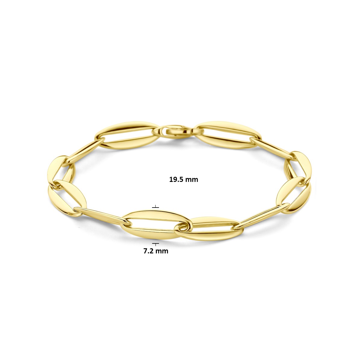 Armband anker 7,2 mm 19,5 cm 14K geelgoud