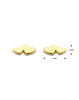 14K geelgoud oorknoppen hartjes 3 mm - 4031007 - PansiteNederland.nl