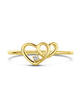 14K Geelgoud Ring Hartjes En Met Zirkonia 4031064 - PansiteNederland.nl