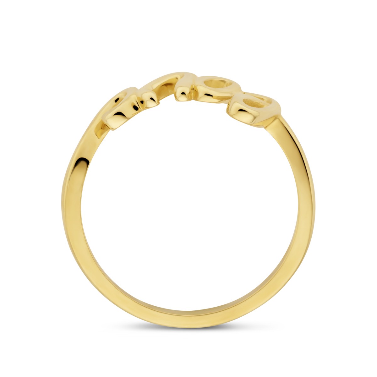 Ring love 14K geelgoud