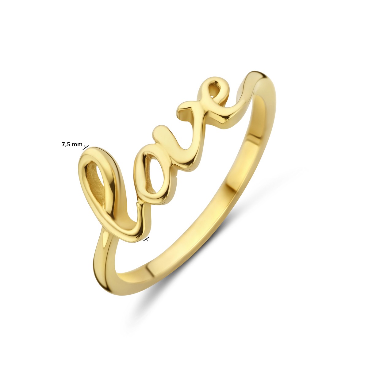Ring love 14K geelgoud