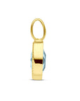 14K geelgoud hanger sky blue topaas 4031241 - PansiteNederland.nl