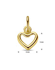 14K geelgoud hanger hart 4031247
