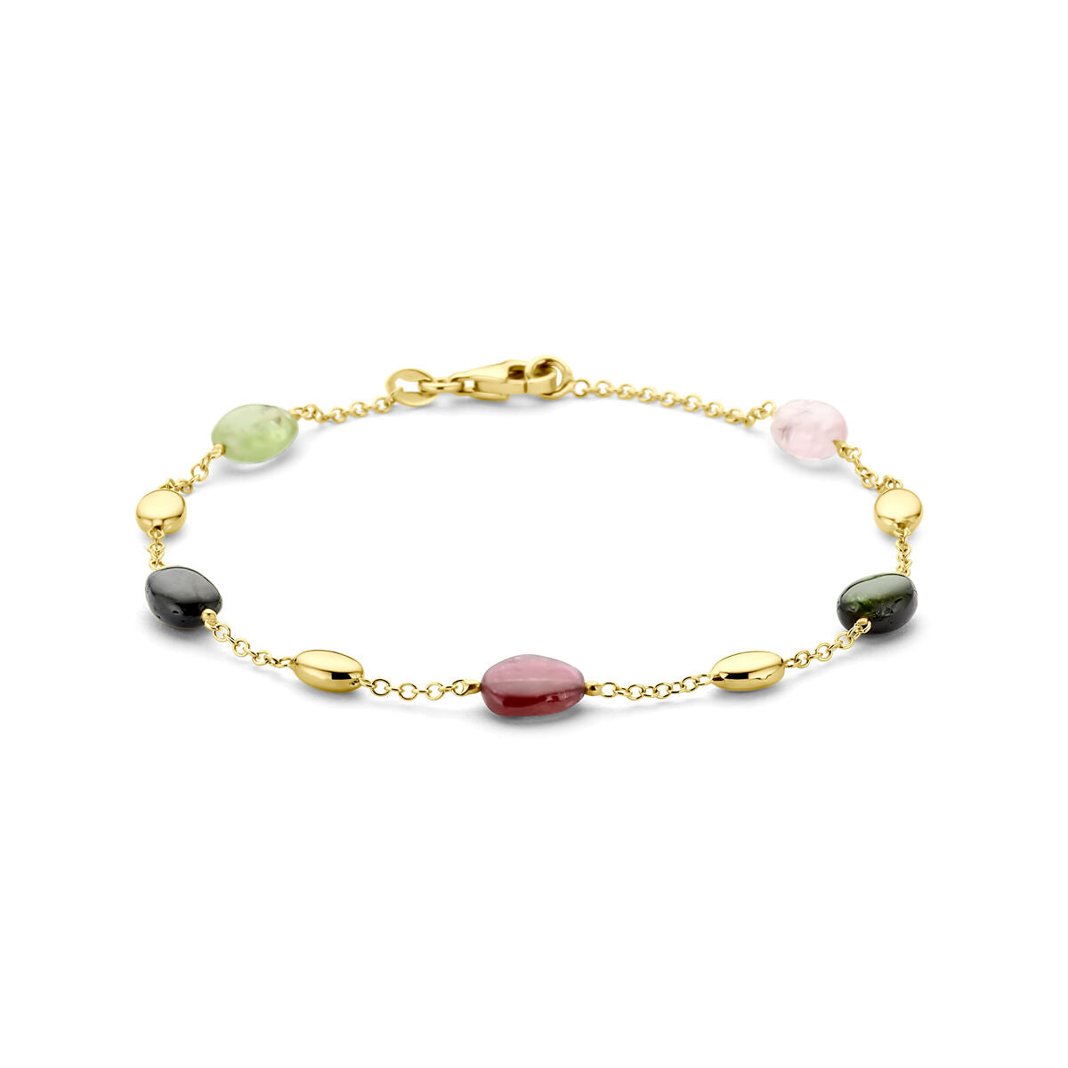 14K Geelgoud Armband Meerdere Kleuren Toermalijn 19 Cm 4031336 - PansiteNederland.nl