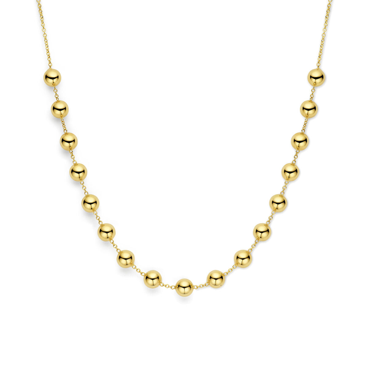 14K geelgoud collier bolletjes 8 mm 45 cm 4031350 - PansiteNederland.nl