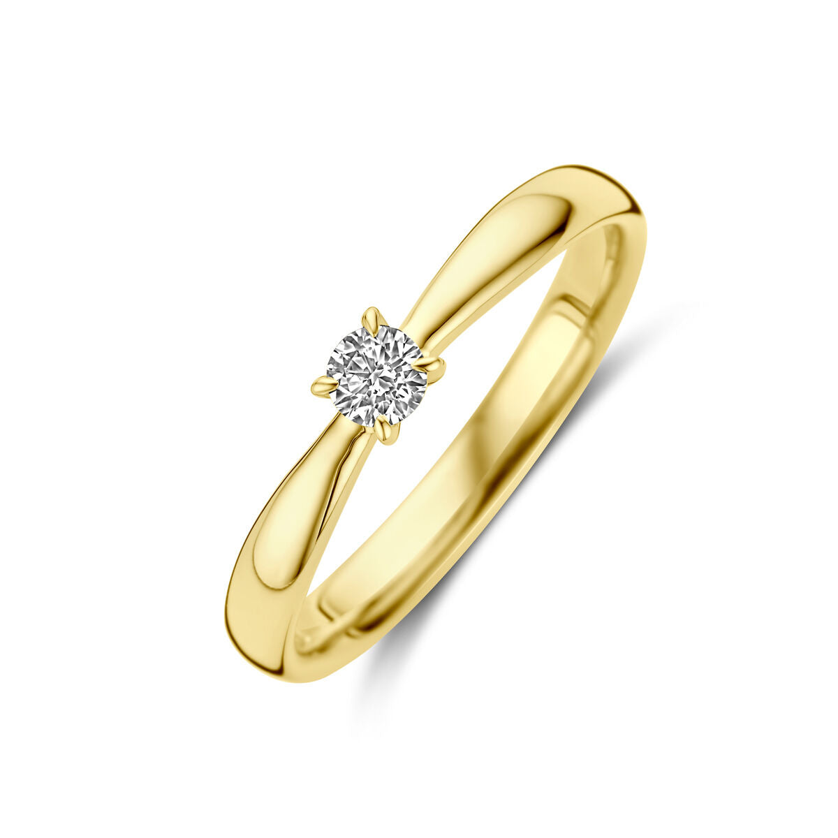 14K Geelgoud Aanzoeksring Diamant 0.15Ct 4031390 - PansiteNederland.nl