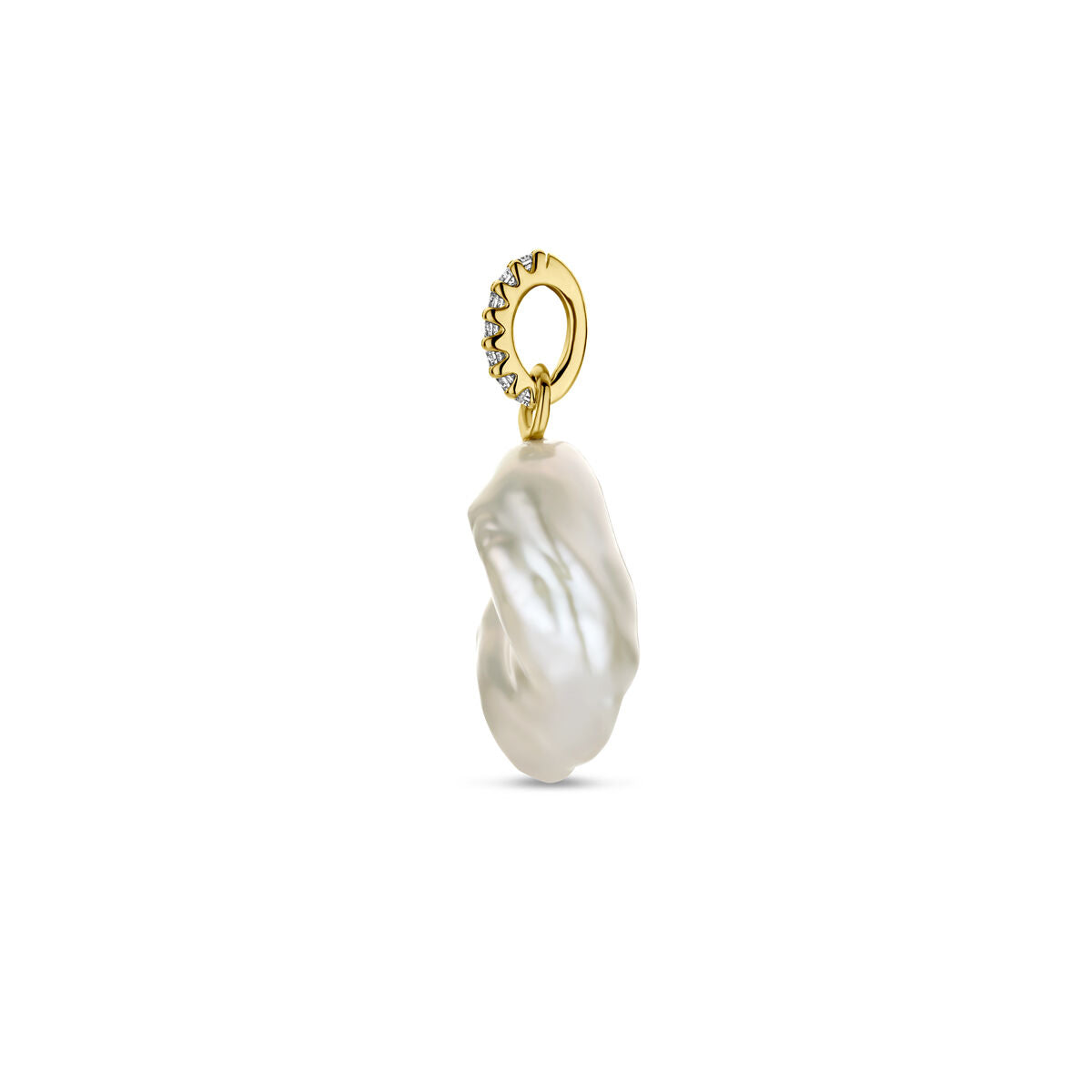 14K geelgoud hanger parel en diamant 0.04ct h si 4031416 - PansiteNederland.nl