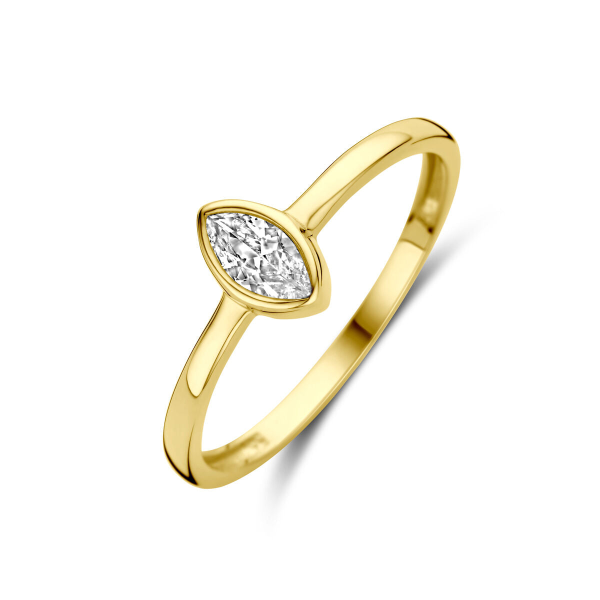 14K geelgouden ring zirkonia 4031505 - PansiteNederland.nl