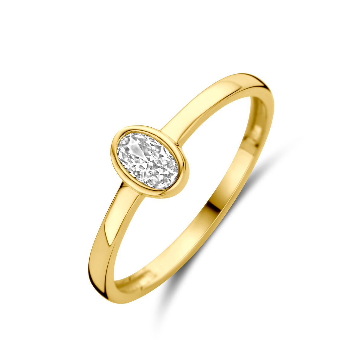 14K Geelgoud Ring Met Zirkonia 4031515 - PansiteNederland.nl