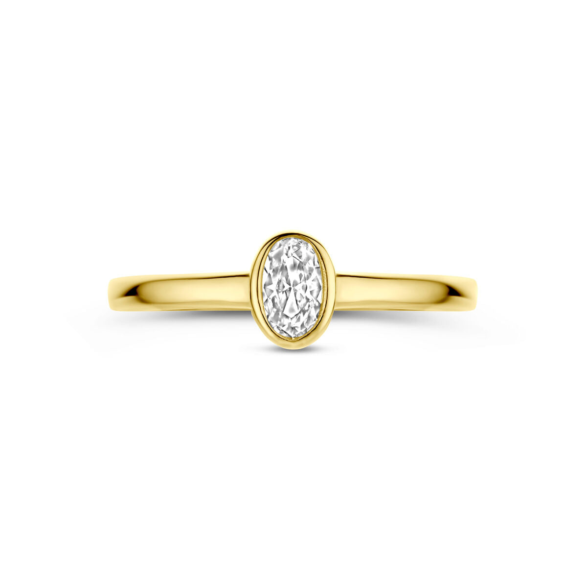 14K Geelgoud Ring Met Zirkonia 4031515 - PansiteNederland.nl