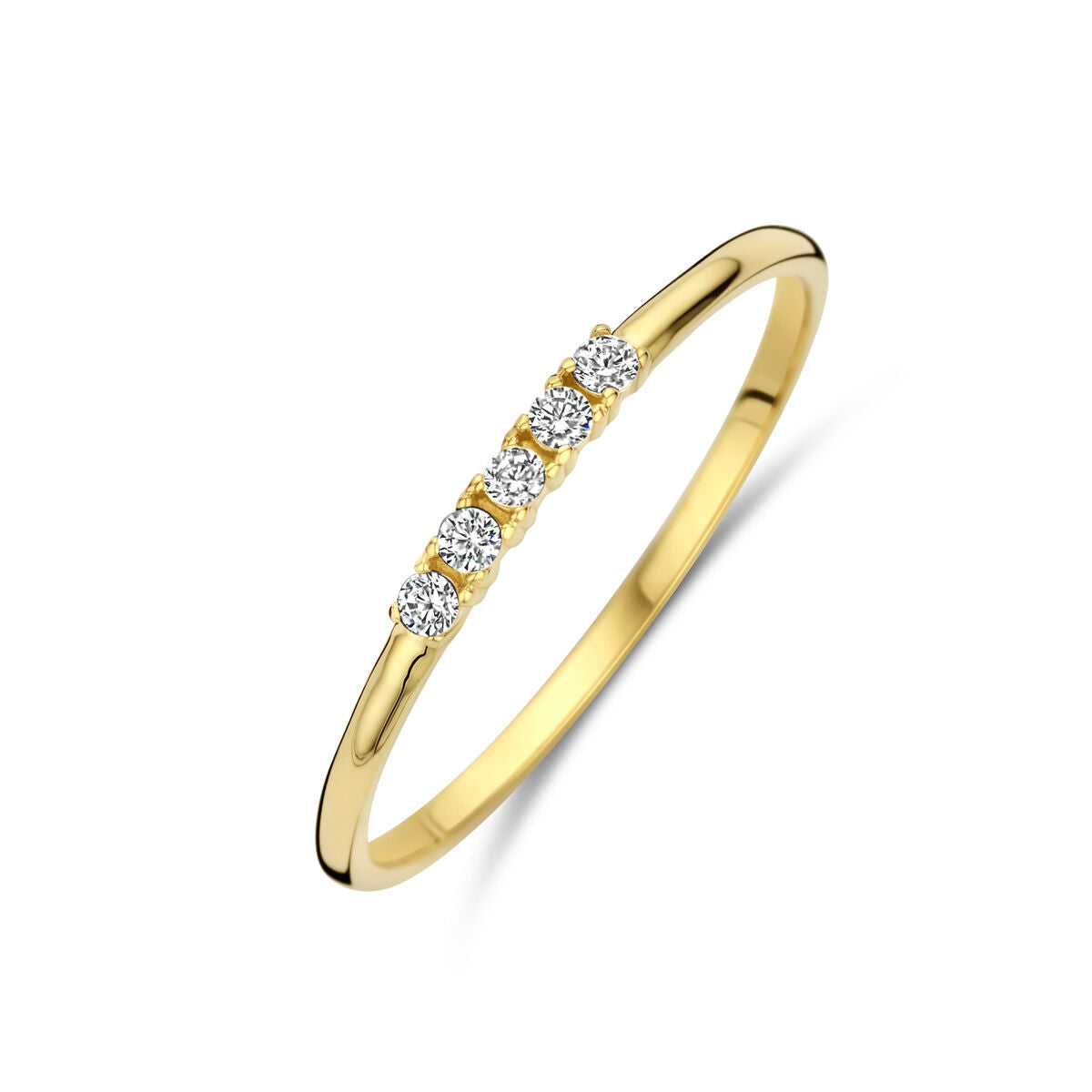 14K geelgouden ring zirkonia 4031586 - PansiteNederland.nl