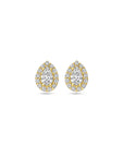 14K Geelgoud Oorknoppen Zirkonia Halo 8 Mm 4031638 - PansiteNederland.nl