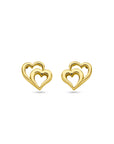 14K geelgoud oorknoppen hartjes 7 mm - 4031674 - PansiteNederland.nl