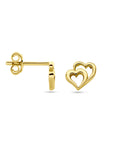 14K geelgoud oorknoppen hartjes 7 mm - 4031674 - PansiteNederland.nl