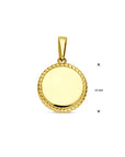 14K geelgoud graveerhanger 18 mm 4031676 - PansiteNederland.nl