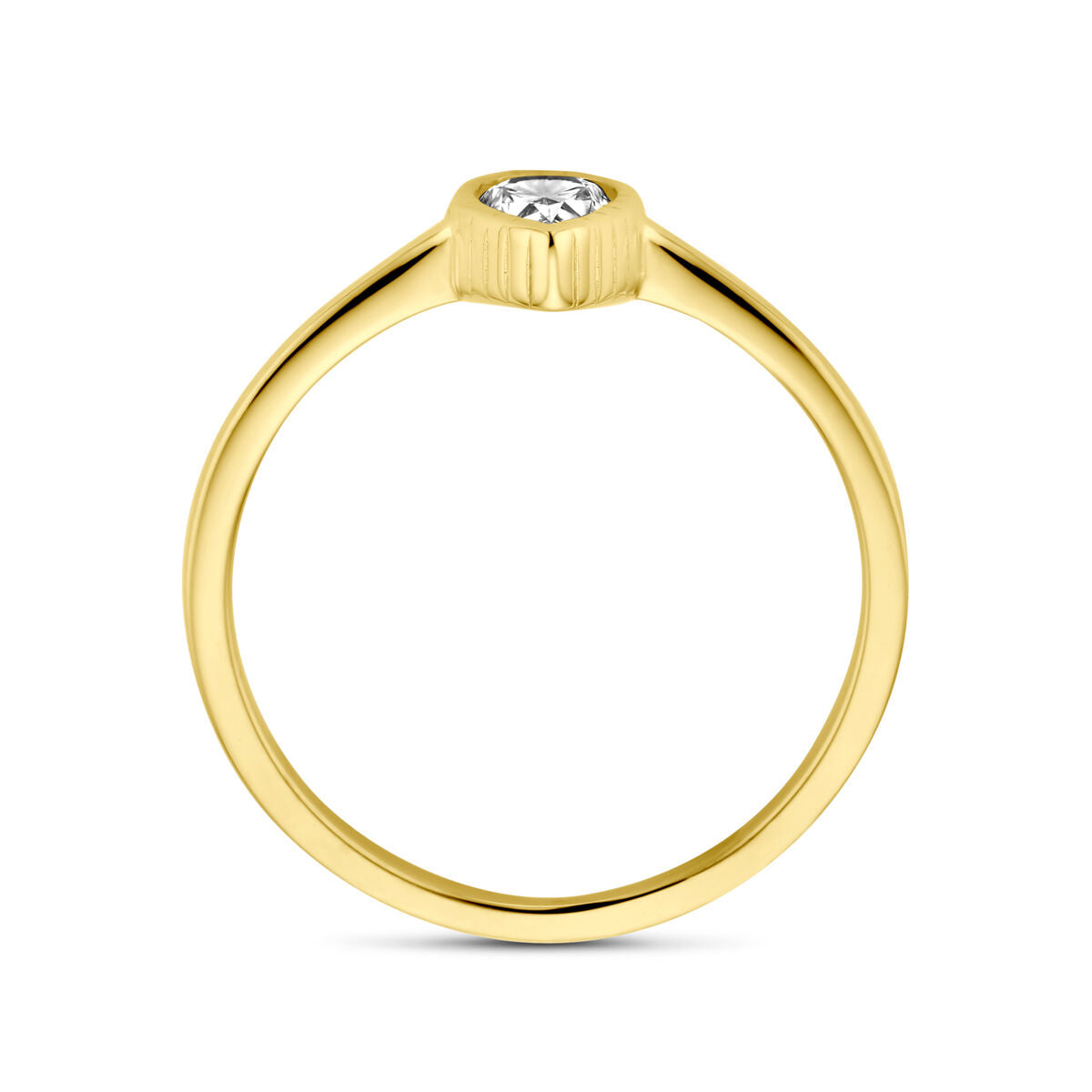 14K Geelgoud Ring Met Zirkonia 4031699 - PansiteNederland.nl