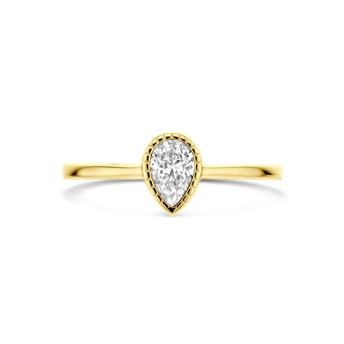 14K Geelgoud Ring Met Zirkonia 4031699 - PansiteNederland.nl