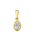 14K geelgoud hanger zirkonia 14 mm 4031711 - PansiteNederland.nl