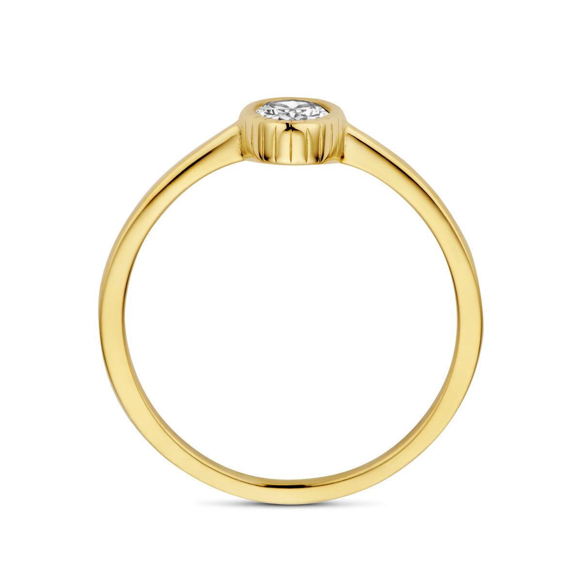 14K Geelgoud Ring Met Zirkonia 4031713 - PansiteNederland.nl