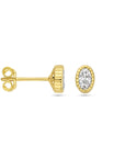 14K Geelgoud Oorknoppen Zirkonia 6 Mm 4031723 - PansiteNederland.nl