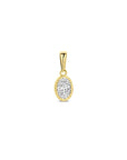 14K geelgoud hanger zirkonia 13,5 mm 4031725 - PansiteNederland.nl