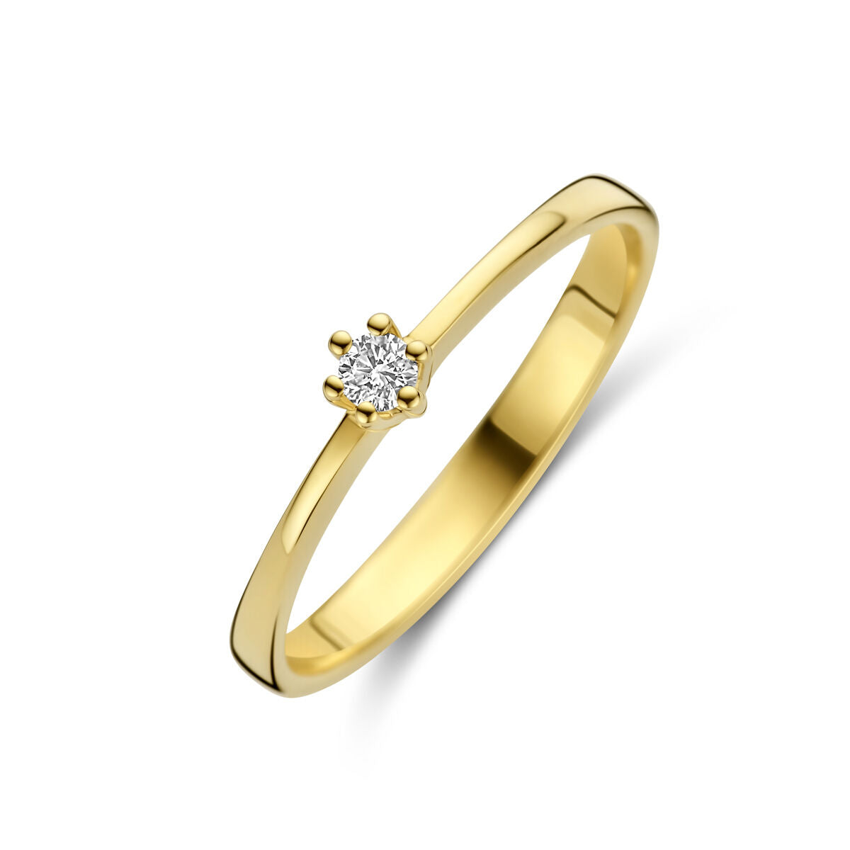 14K Geelgoud Ring Diamant 0.05Ct H Si 4031783 - PansiteNederland.nl