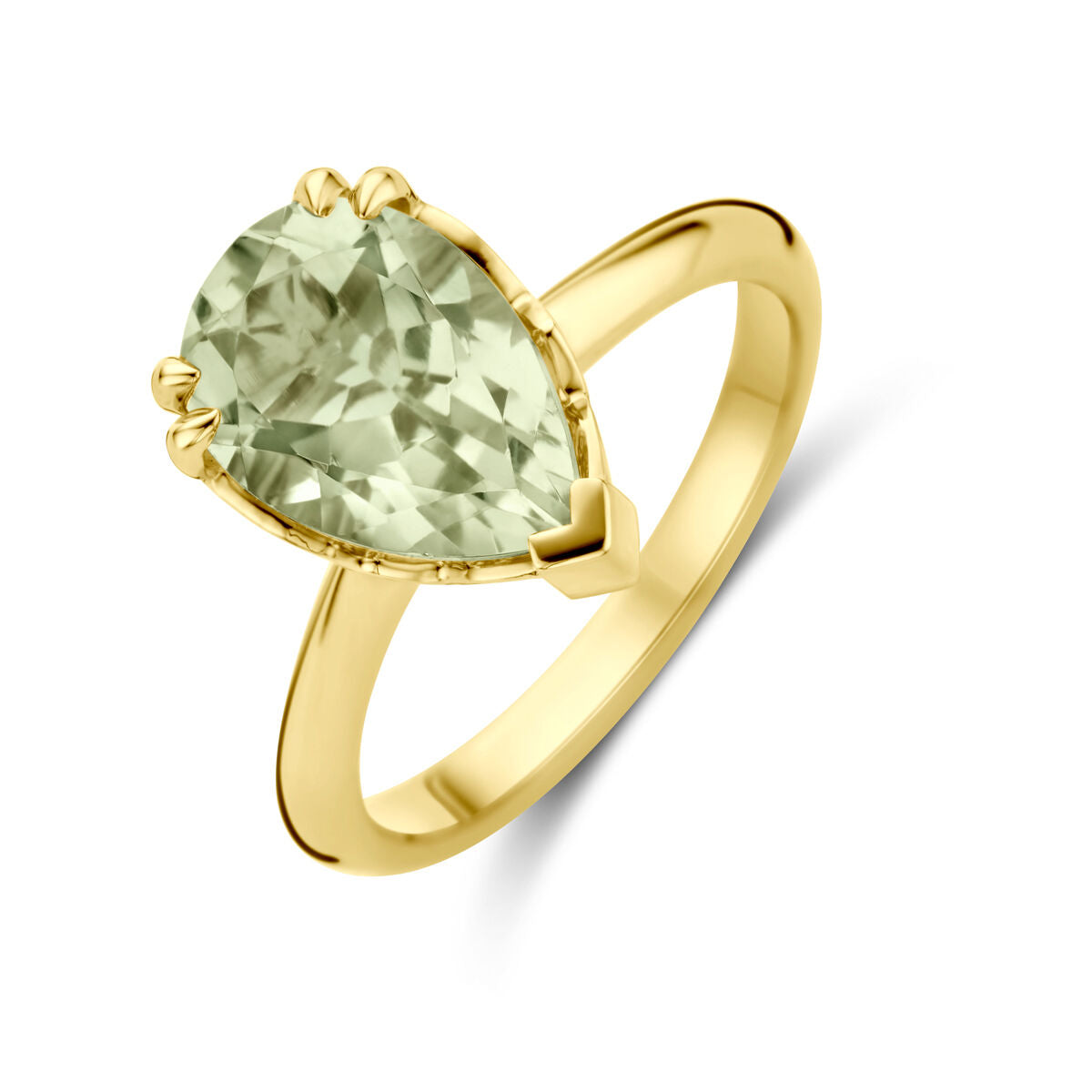 14K Geelgoud Ring Groen Amethist 4031879 - PansiteNederland.nl