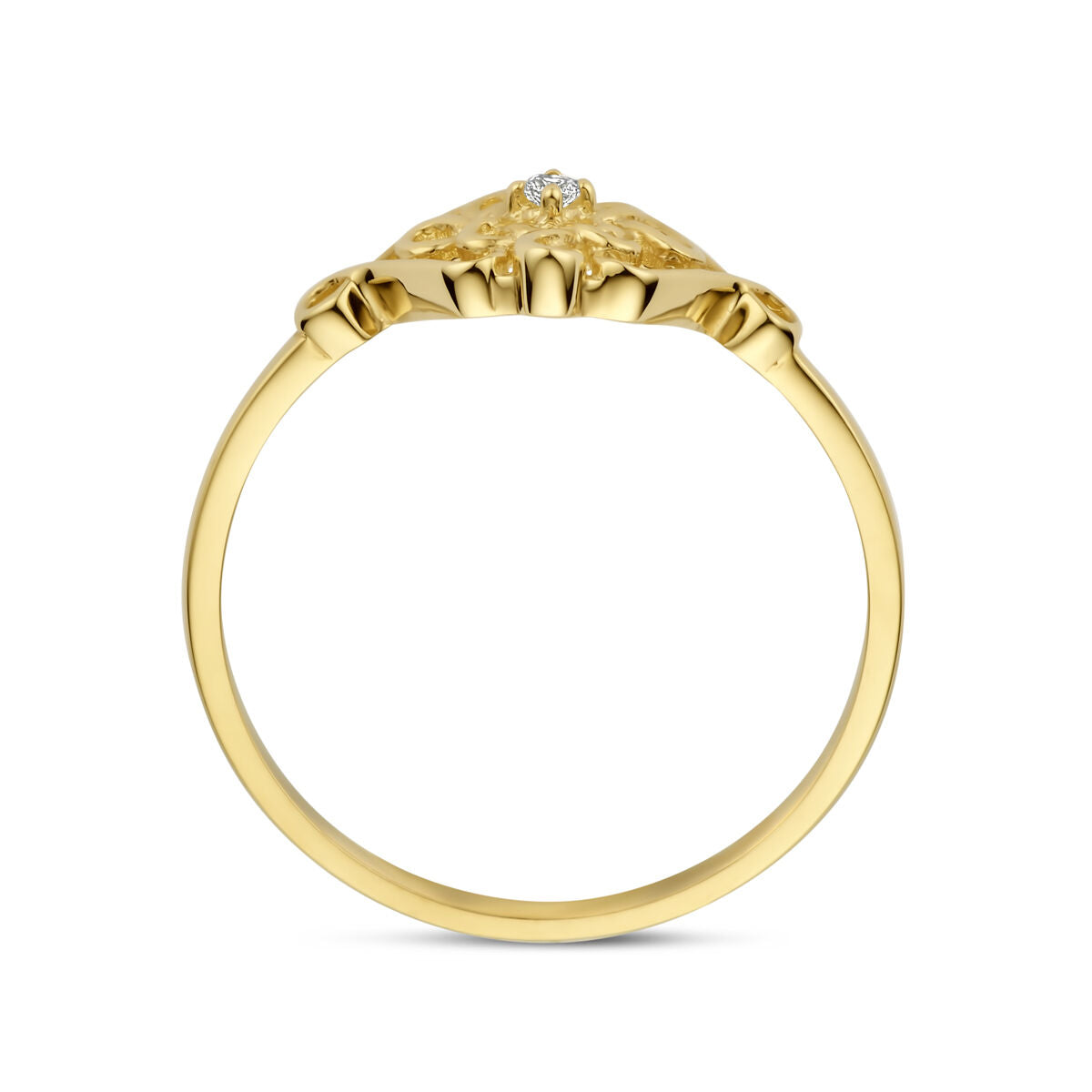 14K Geelgoud Ring Met Zirkonia 4031905 - PansiteNederland.nl