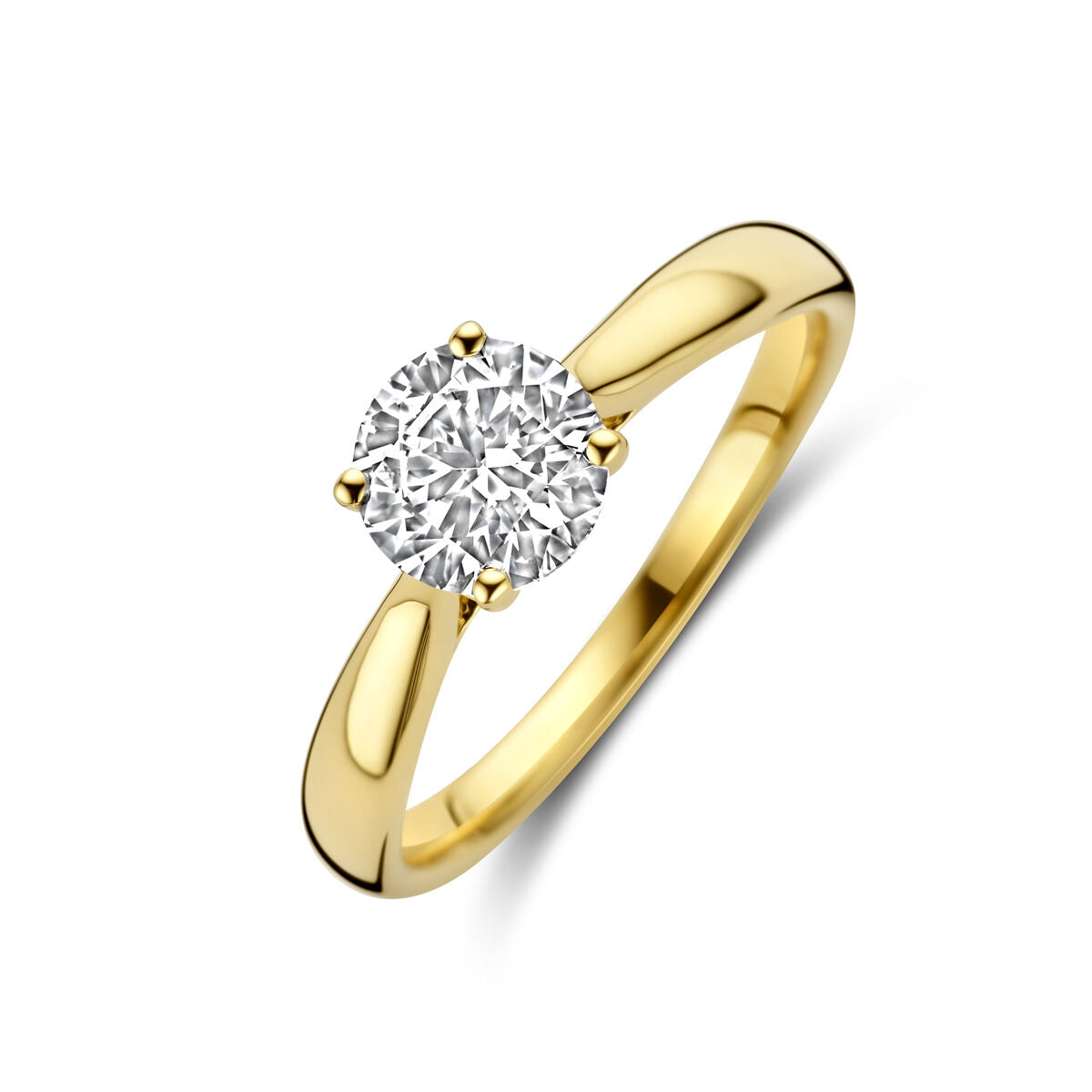14K Geelgoud Ring Lab Grown Diamant 1.00Ct H Si 4031978 - PansiteNederland.nl