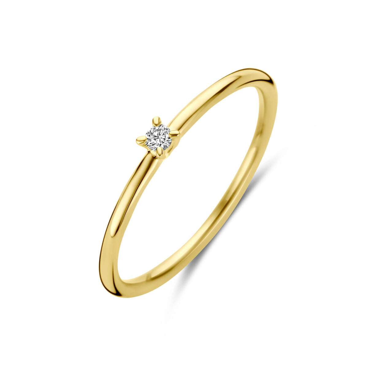 14K Geelgoud Ring Diamant 0.03Ct H Si 4032009 - PansiteNederland.nl