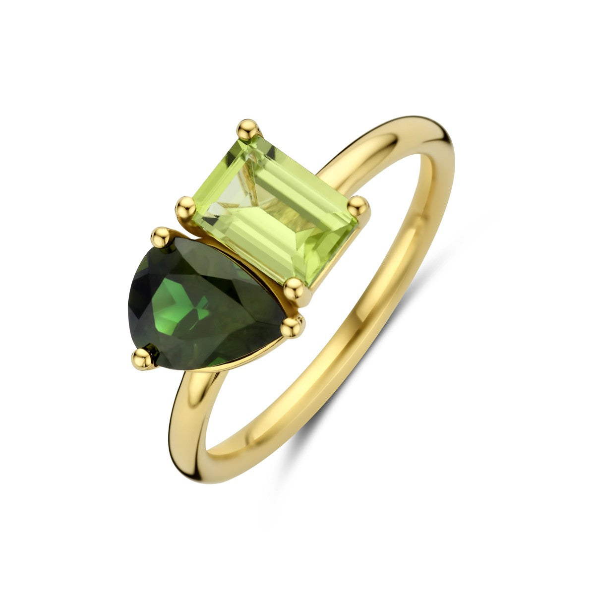 14K Geelgoud Ring Toi-Et-Moi Peridot En Groen Toermalijn 4032062 - PansiteNederland.nl