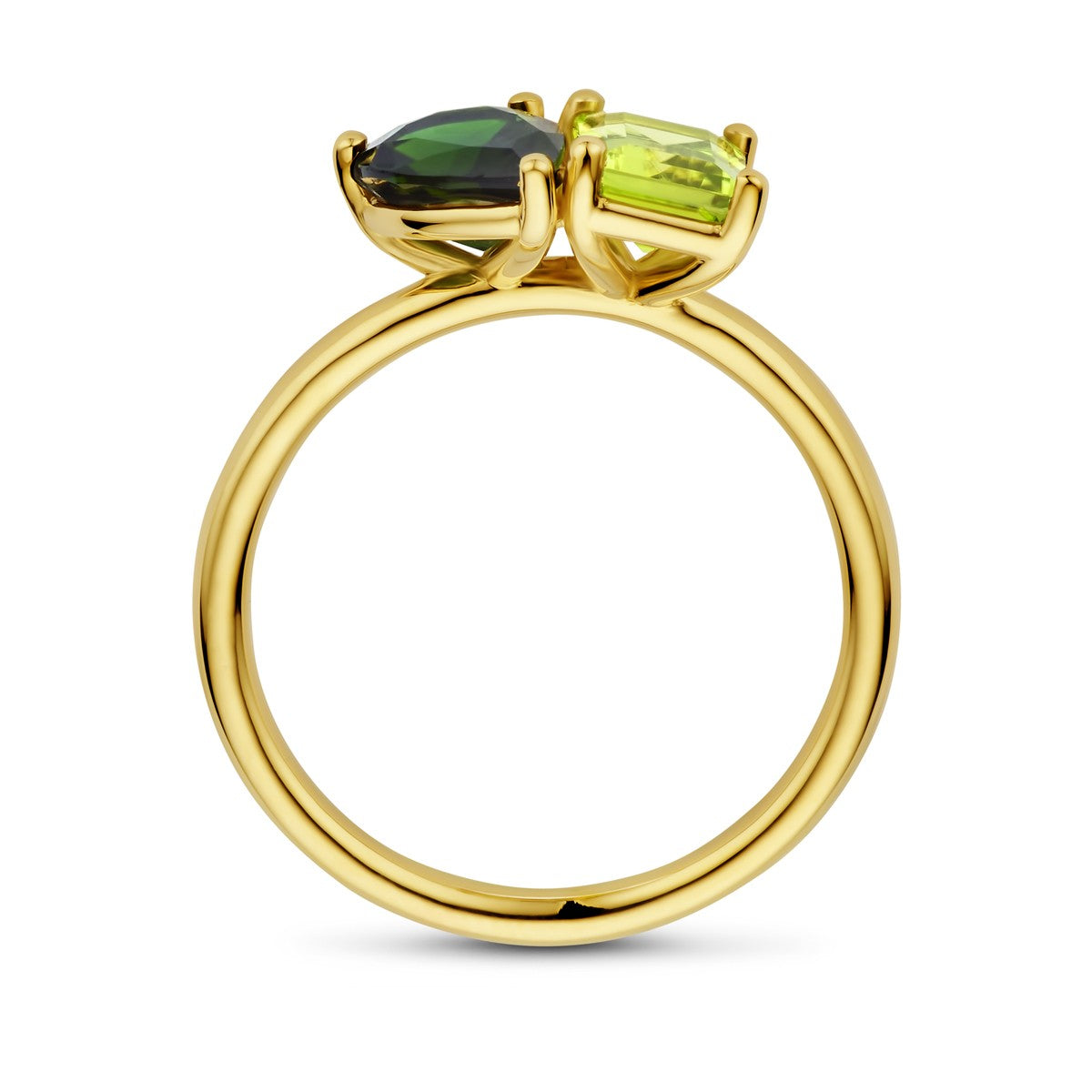14K Geelgoud Ring Toi-Et-Moi Peridot En Groen Toermalijn 4032062 - PansiteNederland.nl