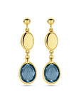 14K Geelgoud Oorhangers London Blue Topaas 36 Mm 4032091 - PansiteNederland.nl