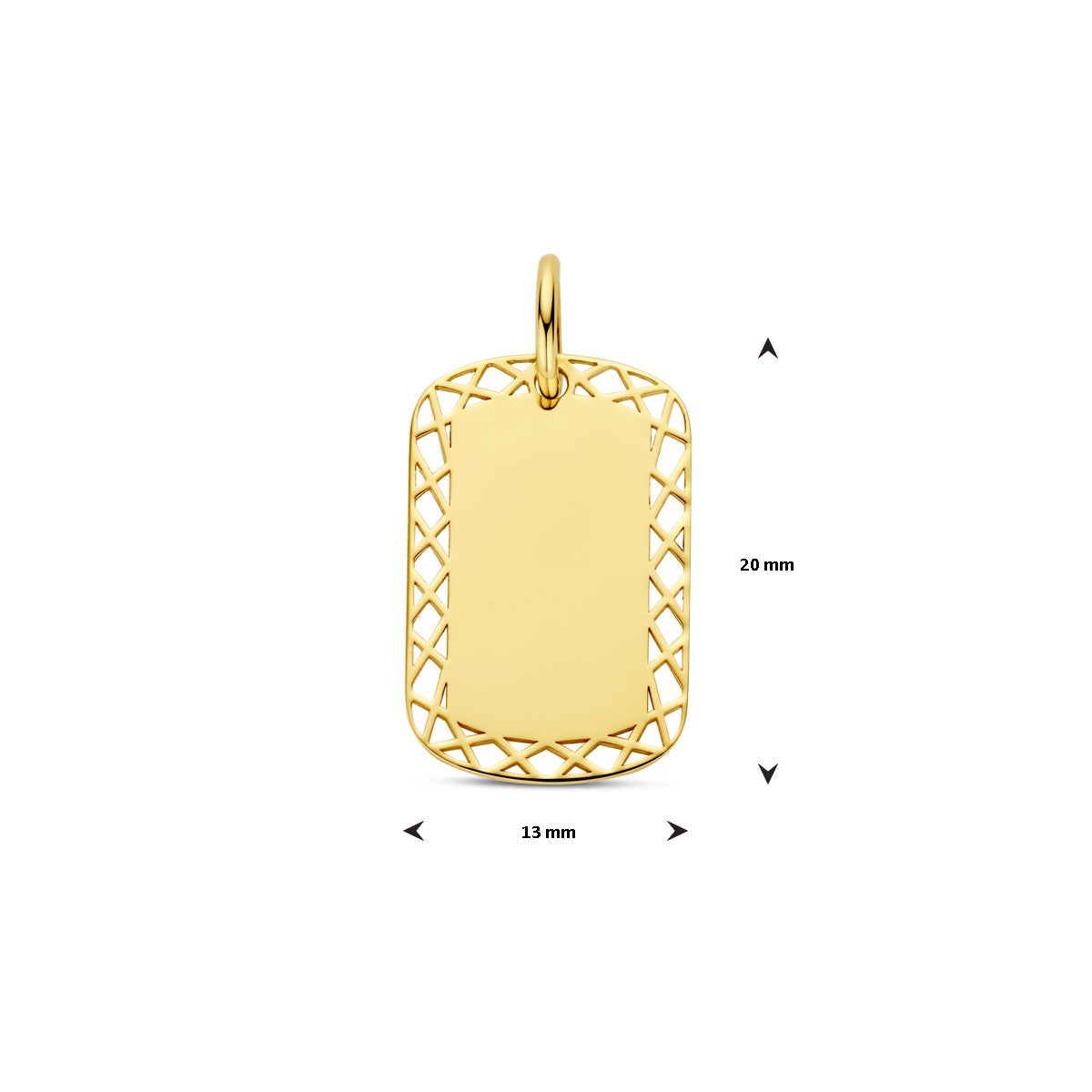 14K geelgoud graveerhanger 24 mm 4032093 - PansiteNederland.nl