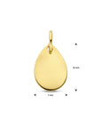 14K geelgoud graveerhanger 10 mm 4032139 - PansiteNederland.nl