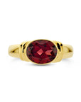 14K Geelgoud Ring Granaat 4032169 - PansiteNederland.nl