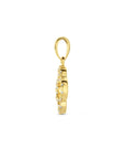 14K geelgoud hanger klavertje diamant 0.07ct h si 17 mm 4032223 - PansiteNederland.nl