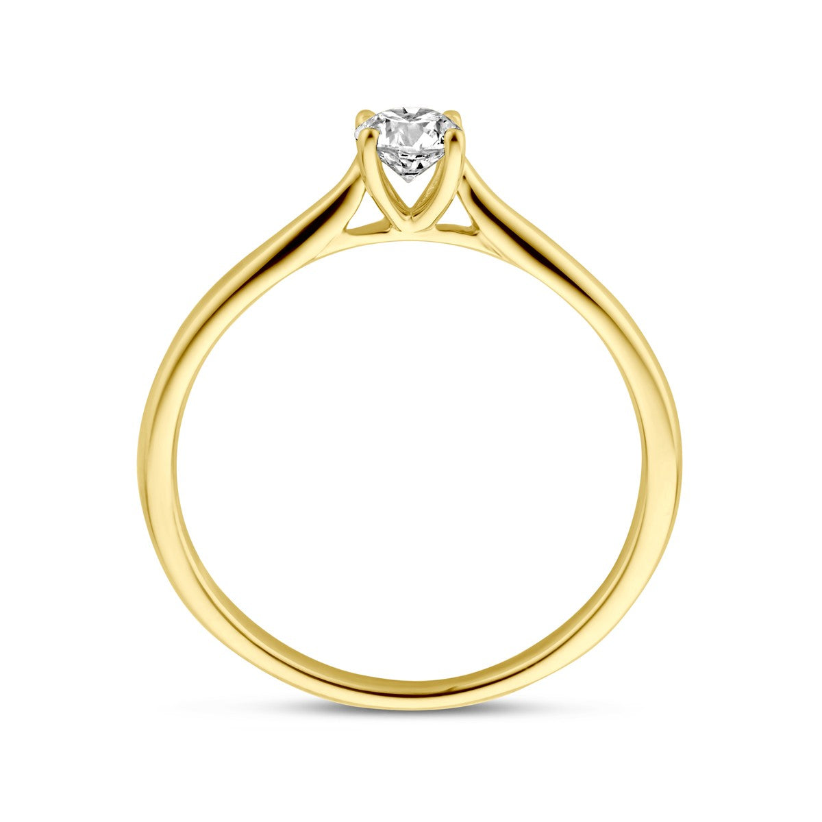 14K Geelgoud Ring Lab Grown Diamant 0.25Ct H Si 4032318 - PansiteNederland.nl