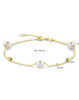 14K Geelgoud Armband Bolletjes En Parels 16,5 - 18,5 Cm 4032350 - PansiteNederland.nl