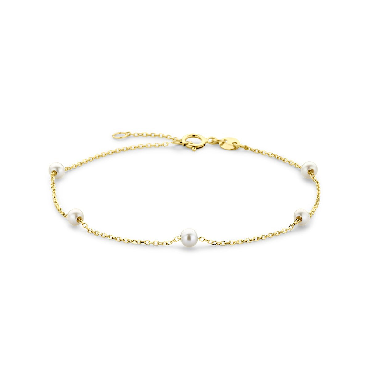 14K Geelgoud Armband Parels 16,5 - 18,5 Cm 4032354 - PansiteNederland.nl